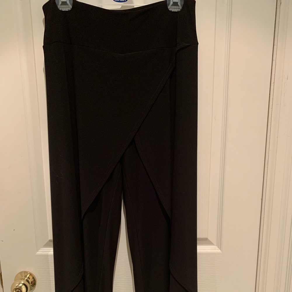 Black draped pants